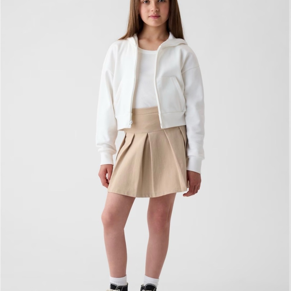 Gap Kids Girls Tan School Uniform Skirt Size 12 Adjustable Waist